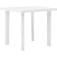 vidaXL Tuintafel 80x75x72 cm kunststof wit