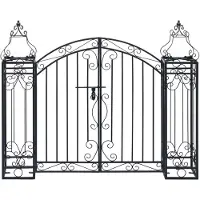 vidaXL Poort decoratief 122x20,5x100 cm smeedijzer