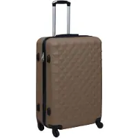 vidaXL Hartvormige trolley, Braun, ABS-kunststof