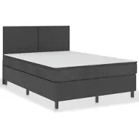 vidaXL Boxspringframe stof grijs 140x200 cm