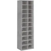 vidaXL Schoenenkast 54x34x183 cm bewerkt hout betongrijs