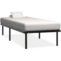 vidaXL Bedframe metaal zwart 90x200 cm