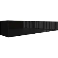 Meubella TV-meubel Flame - Hoogglans zwart - 180 cm - Zwevend
