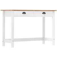 vidaXL Wandtafel Hill 2 lades 110x45x74 cm massief grenenhout