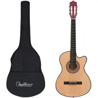 vidaXL 12-delige Gitaarset cutaway met 6 snaren western akoestisch 38"