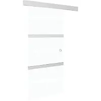 vidaXL Schuifdeur met zachte stoppers, veiligheidsglas (ESG) en aluminium, 90x205 cm