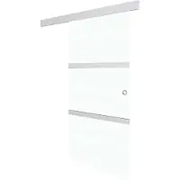 vidaXL Schuifdeur met softclose-mechanisme, veiligheidsglas (ESG) en aluminium, 76x205 cm