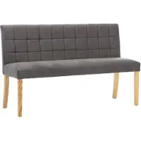 vidaXL Bankje 140 cm fluweel grijs