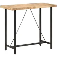 vidaXL Bartafel 120x58x107 cm ruw mangohout