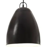 Kamome vidaXL Hanglamp, industriële stijl, 25W, zwart, rond, 32 cm, E27