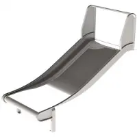 Intergard Glijbaan RVS voor speeltoestellen breed (platformhoogte 150cm)