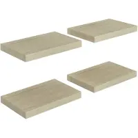 vidaXL Wandschappen zwevend 4 st 40x23,5x3,8 cm MDF eikenkleurig
