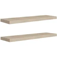 vidaXL Wandschappen zwevend 2 st 90x23,5x3,8 cm MDF eikenkleurig