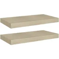 vidaXL Wandschappen zwevend 2 st 50x23,5x3,8 cm MDF eikenkleurig