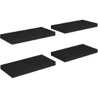 vidaXL Wandschappen zwevend 4 st 50x23,5x3,8 cm MDF zwart