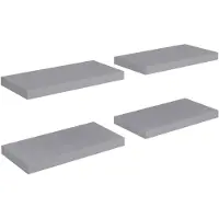 vidaXL Wandschappen zwevend 4 st 50x23,5x3,8 cm MDF grijs