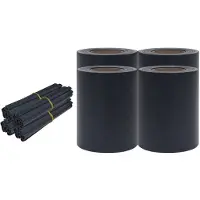 vidaXL Privacystrips 35x0,19 m PVC mat donkergrijs