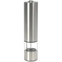 Excellent houseware Elektrische RVS zout- of pepermolen met verlichting 22 cm - Peper en zoutstel