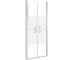 vidaXL Douchedeur, halfmat veiligheidsglas, 96x190 cm
