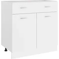 vidaXL Onderkast met lade Lyon 80x46x81,5 cm bewerkt hout wit