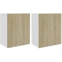 vidaXL Hangkasten, 2 stuks, Lyon, Sonoma-eikenhout, 50x31x60 cm, houtvezel