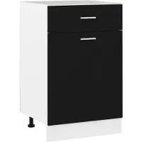 vidaXL Ladekast Lyon, zwart, 50x46x81,5 cm, houtvezel
