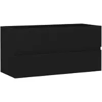 vidaXL Wastafelkast 90x38,5x45 cm bewerkt hout zwart