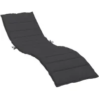 vidaXL Ligbedkussen 200x70x3 cm oxford stof zwart