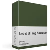 Beddinghouse - Jersey - Hoeslaken - 160x220 cm - Donker groen