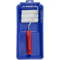 Veba Lakroller/schuimroller schilderset 10 cm met verfbak en beugel - Verfrollers