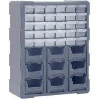 vidaXL Organizer met veel lades, 39 lades, 38x16x47 cm