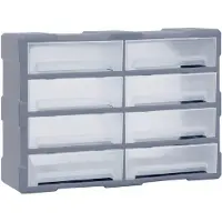 vidaXL Organiser met 8 grote lades 52x16x37 cm
