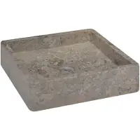 vidaXL Gootsteen 40x40x10 cm marmer grijs