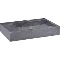 vidaXL Gootsteen 58x39x10 cm marmer zwart