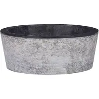 vidaXL Gootsteen Ø40x15 cm marmer zwart