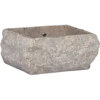 vidaXL - Gootsteen - 30x30x13 - cm - marmer - grijs