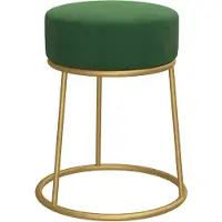 vidaXL Hocker rond fluweel groen
