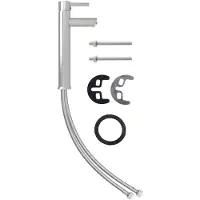 vidaXL Badkamermengkraan 12x30 cm zilverkleurig