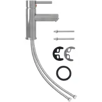 vidaXL Wastafelkraan 130x176 mm zilverkleurig
