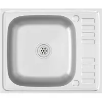 vidaXL Gootsteen met afvoerset 600x500x155 mm roestvrij staal zilver