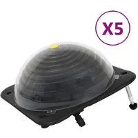vidaXL Zonne-energie zwembadverwarmer, 5 stuks, 75x75x36 cm, HDPE, aluminium