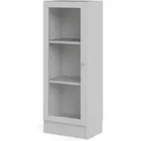 Hioshop Base wandkast 1 glazen deur wit.
