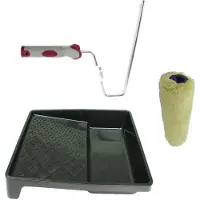 Veba Verfroller anti spat lakroller profi schilderset met softgrip beugel en verfbak 25 cm - Verfrollers