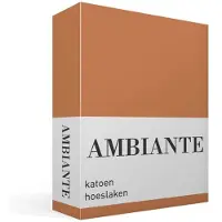 Ambiante - Katoen - Hoeslaken - 200x200 cm - Oranje