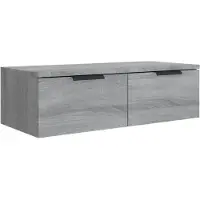 vidaXL Wandkast 68x30x20 cm bewerkt hout grijs sonoma eikenkleurig