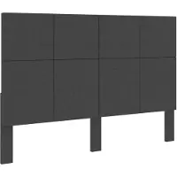 vidaXL Hoofdbord 140x200 cm stof donkergrijs