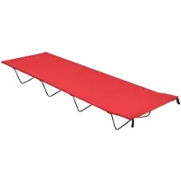vidaXL Campingbed 180x60x19 cm oxford stof en staal rood