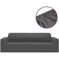 vidaXL Driezitsbankhoes stretch polyester jersey antracietkleurig