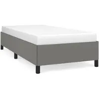 vidaXL Bedframe zonder matras, donkergrijs, 90x200 cm, stof