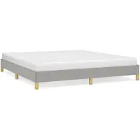 vidaXL Bedframe zonder matras, lichtgrijs, 180x200 cm, stof
